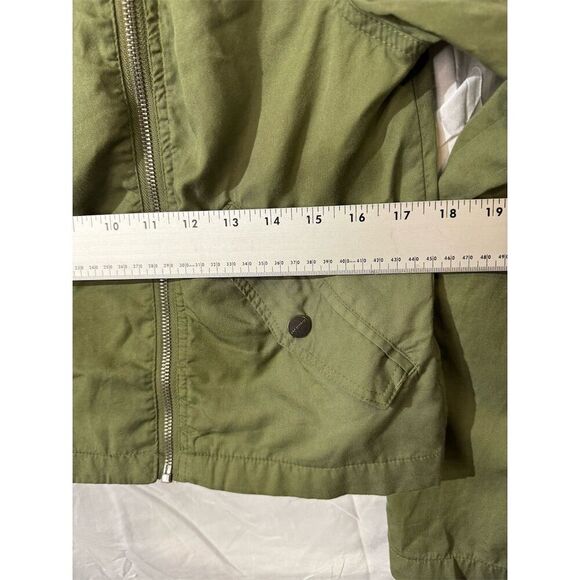 Sanctuary Olive Green Moto Jacket Women’s Medium Asymmetrical Zip, Utility Style - Picture 6 of 9